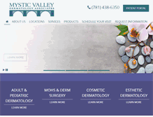 Tablet Screenshot of mysticvalleydermatology.com